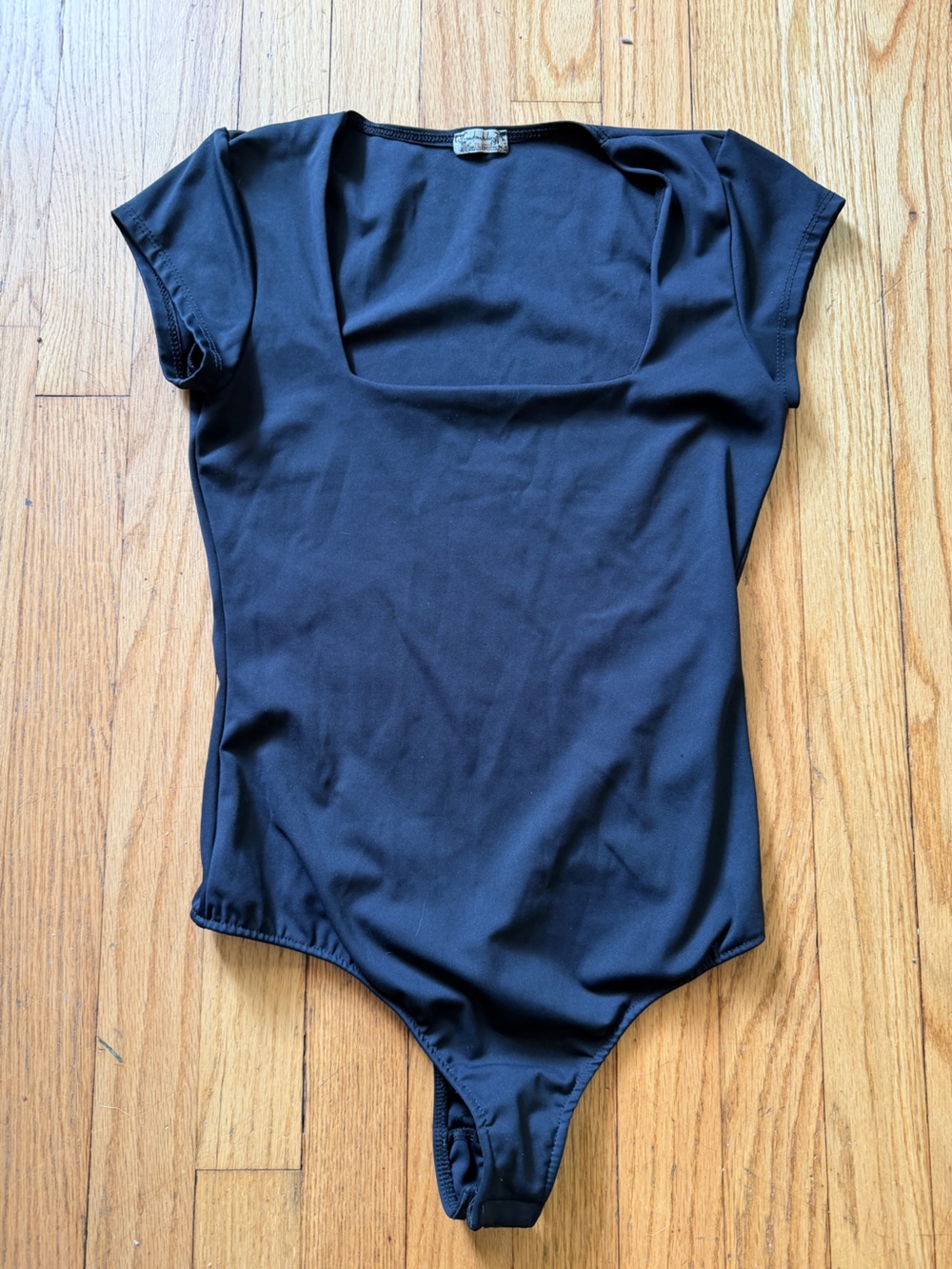 Free People black bodysuit square neck small - Picture 4 of 4
